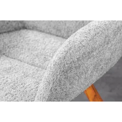 Invicta Krzesło BALTIC obrotowe 360° szare Bouclé 61cm / 44200