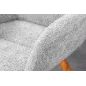 Invicta Krzesło BALTIC obrotowe 360° szare Bouclé 61cm / 44200 Invicta Krzesło BALTIC obrotowe 360° szare Bouclé 61cm / 44200