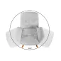 Invicta Krzesło BALTIC obrotowe 360° szare Bouclé 61cm / 44200 Invicta Krzesło BALTIC obrotowe 360° szare Bouclé 61cm / 44200