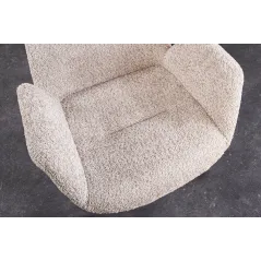 Invicta Krzesło BALTIC obrotowe 360° beżowe Bouclé 61cm / 44199