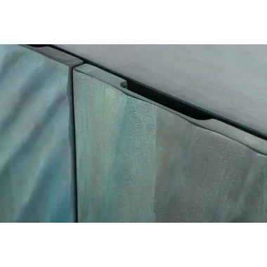 Invicta SCORPION Szafka tv wisząca lite drewno mango turkusowa 3D 160cm / 48408