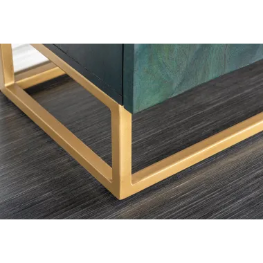 Invicta SCORPION Komoda wysoka lite drewno mango turkusowa 3D 100cm / 48407