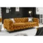 Invicta Chesterfield Sofa 3-osobowa MODERN BAROCK musztardowo żółty aksamit 240cm / 44392 Invicta Chesterfield Sofa 3-osobowa MODERN BAROCK musztardowo żółty aksamit 240cm / 44392
