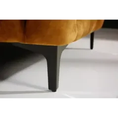 Invicta Chesterfield Sofa 3-osobowa MODERN BAROCK musztardowo żółty aksamit 240cm / 44392
