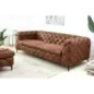 Invicta Chesterfield Sofa 3-osobowa MODERN BAROCK antyczny brąz mikrofibra 240cm / 44396 Invicta Chesterfield Sofa 3-osobowa MODERN BAROCK antyczny brąz mikrofibra 240cm / 44396