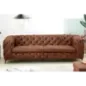 Invicta Chesterfield Sofa 3-osobowa MODERN BAROCK antyczny brąz mikrofibra 240cm / 44396 Invicta Chesterfield Sofa 3-osobowa MODERN BAROCK antyczny brąz mikrofibra 240cm / 44396