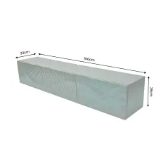 Invicta SCORPION Szafka tv wisząca lite drewno mango turkusowa 3D 160cm / 48408