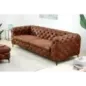 Invicta Chesterfield Sofa 3-osobowa MODERN BAROCK antyczny brąz mikrofibra 240cm / 44396 Invicta Chesterfield Sofa 3-osobowa MODERN BAROCK antyczny brąz mikrofibra 240cm / 44396