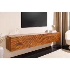 Invicta SCORPION Szafka TV wisząca drewno mango 3D 200cm / 46646