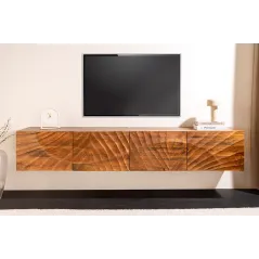 Invicta SCORPION Szafka TV wisząca drewno mango 3D 200cm / 46646