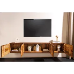 Invicta SCORPION Szafka TV wisząca drewno mango 3D 200cm / 46646