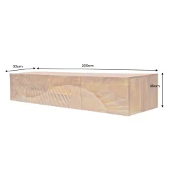 Invicta SCORPION Szafka TV wisząca drewno mango 3D 200cm / 46646