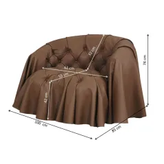 Kare Fotel DRAPES skórzany 100 x 74 x 85cm / 71619