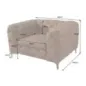 Invicta Fotel nowoczesny MODERN BAROCK antyczny brąz mikrofibra 120cm / 44399