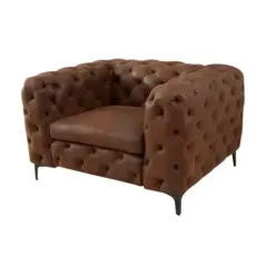 Invicta Fotel nowoczesny MODERN BAROCK antyczny brąz mikrofibra 120cm / 44399