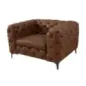 Invicta Fotel nowoczesny MODERN BAROCK antyczny brąz mikrofibra 120cm / 44399