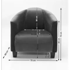 Kare Fotel CIGAR 72 x 70 x 83cm / 78813