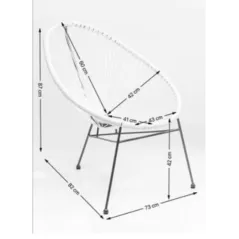 Kare Fotel ogrodowy SPAGHETTI 73 x 102 x 94cm / 82903