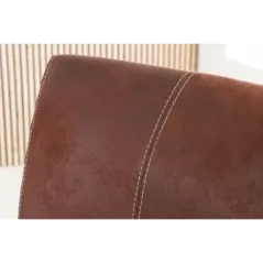 Invicta Krzesło na płozie SAMSON ciemnobrązowa mikrofibra 58cm / 35767