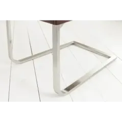 Invicta Krzesło na płozie SAMSON ciemnobrązowa mikrofibra 58cm / 35767