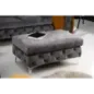 Invicta Pufa MODERN BAROCK ciemnoszary aksamit 92cm / 41135