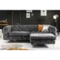 Invicta Pufa MODERN BAROCK ciemnoszary aksamit 92cm / 41135