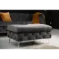 Invicta Pufa MODERN BAROCK ciemnoszary aksamit 92cm / 41135