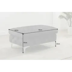 Invicta Pufa MODERN BAROCK ciemnoszary aksamit 92cm / 41135