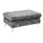 Invicta Pufa MODERN BAROCK ciemnoszary aksamit 92cm / 41135