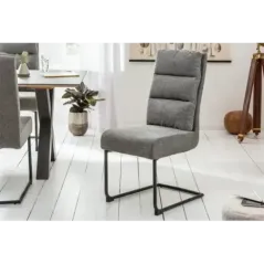 Invicta Krzesło COMFORT tkanina teksturowana szara 45cm / 40461