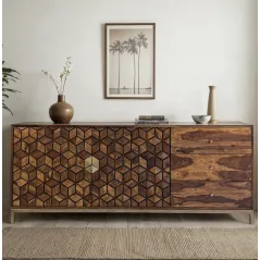 Wohnling Komoda drewniana sheesham 180x 70 x 40cm / WL7.040