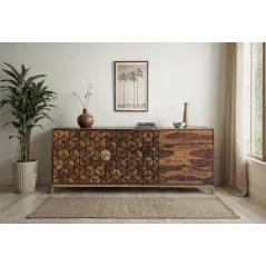 Wohnling Komoda drewniana sheesham 180x 70 x 40cm / WL7.040