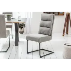 Invicta Krzesło COMFORT tkanina teksturowana jasnoszara 45cm / 40462