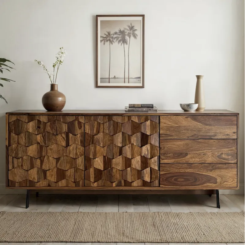 Wohnling Komoda drewniana sheesham 175 x 70 x 40cm / WL7.029