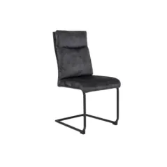 Invicta Krzesło COMFORT na płozie aksamitny szary 45cm / 41168