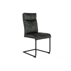 Invicta Krzesło COMFORT na płozie aksamitny ciemnozielony 45cm / 41170