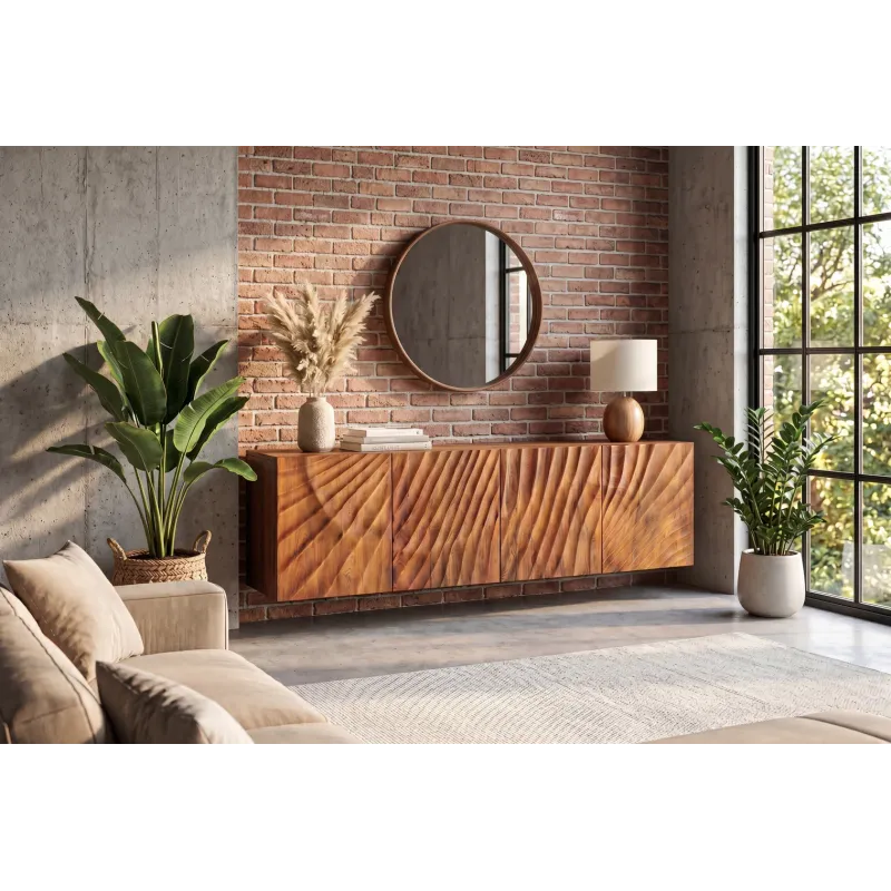 Invicta Szafka RTV wisząca SCORPION 3D mango 177 x 58 x 38cm / 46647 Invicta Szafka RTV wisząca SCORPION 3D mango 177 x 58 x 38cm / 46647
