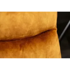 Invicta Krzesło COMFORT na płozie aksamitny musztardowo żółty 45cm / 41169