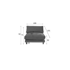 Kare Fotel DISCOVERY kremowe 100 x 52 x 101cm / 85932