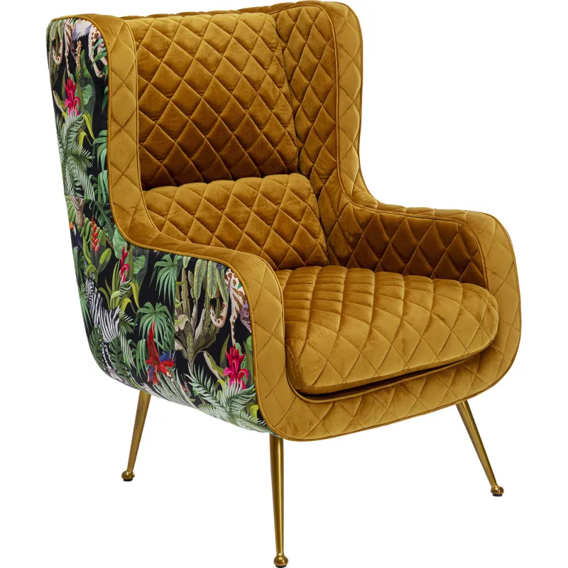 Kare Fotel NONNA JUNGLE kolorowy 75 x 102 x 89cm / 86136