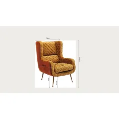 Kare Fotel NONNA JUNGLE kolorowy 75 x 102 x 89cm / 86136