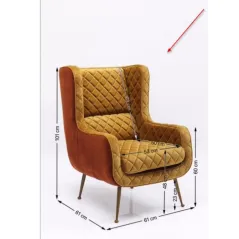 Kare Fotel NONNA 71 x 97 x 84cm / 83613