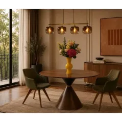 Kare Krzesło obrotowe COCO WOOD zielone 51 x 81 x 60cm / 70741