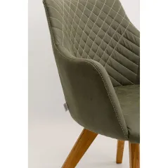 Kare Krzesło obrotowe COCO WOOD zielone 51 x 81 x 60cm / 70741