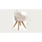 Kare Krzesło obrotowe COCO WOOD zielone 51 x 81 x 60cm / 70741