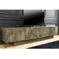 Invicta Szafka RTV ART DECO drewno szare mango 200cm / 46804