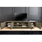 Invicta Szafka RTV ART DECO drewno szare mango 200cm / 46804