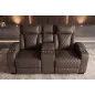 Invicta Fotel HOLLYWOOD kinowy 2 osobowy imitacja skóry brązowy 190cm / 46680