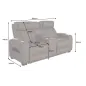 Invicta Fotel HOLLYWOOD kinowy 2 osobowy imitacja skóry brązowy 190cm / 46680