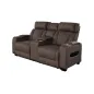 Invicta Fotel HOLLYWOOD kinowy 2 osobowy imitacja skóry brązowy 190cm / 46680